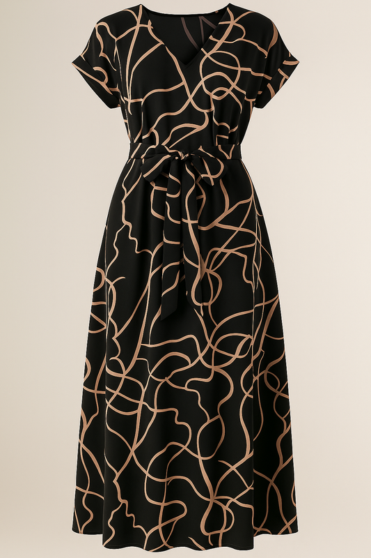 Eliana | Damen V-Ausschnitt Maxikleid