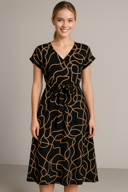 Eliana | Damen V-Ausschnitt Maxikleid