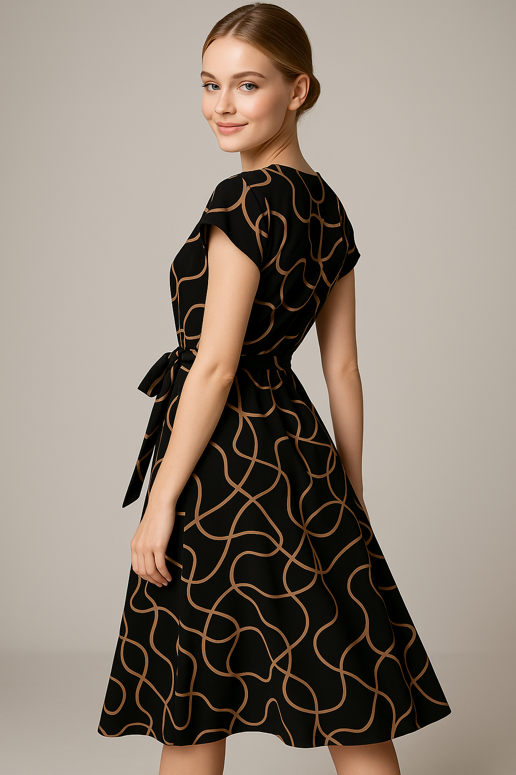 Eliana | Damen V-Ausschnitt Maxikleid