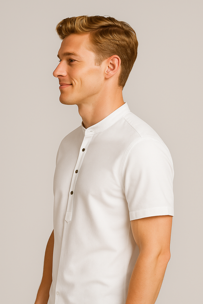 Mason | Leichtes Herren-Leinenhemd Kurzarm