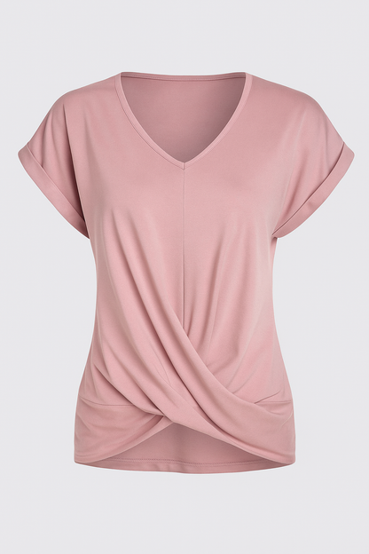 Ruth | T-Shirt mit V-Ausschnitt aus weichem, leichtem Stoff