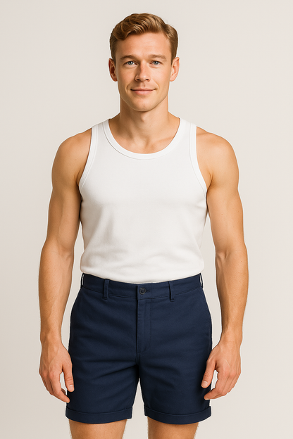 Anton | Lässige Leinenshorts mit Rollsaum