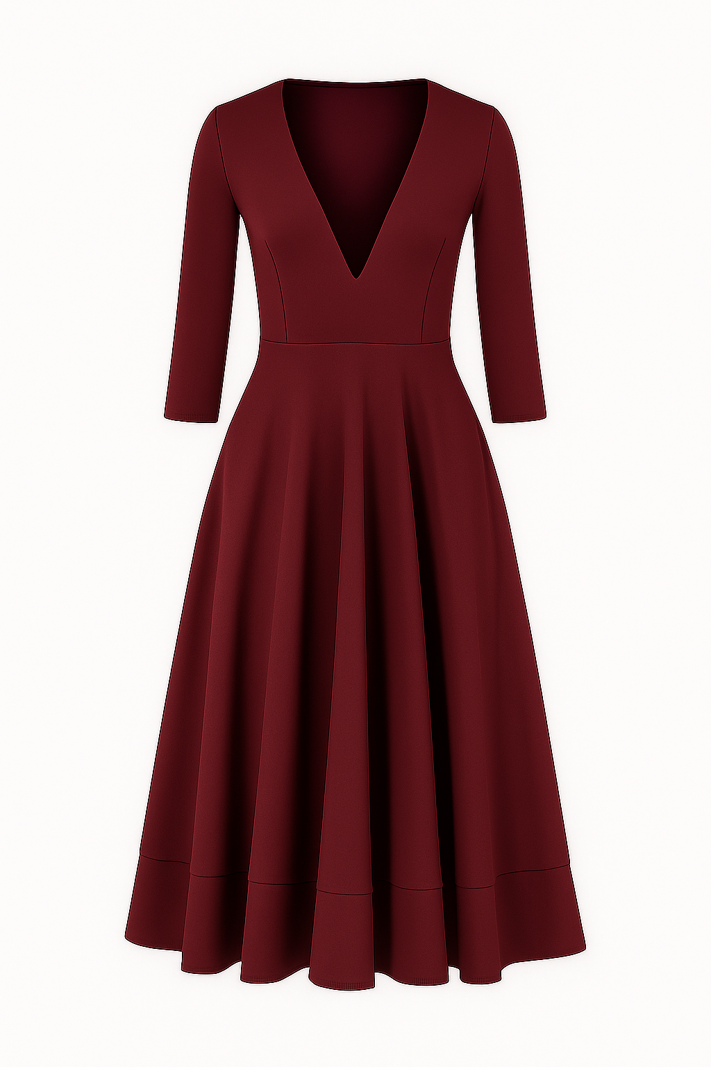 Eleanor | Elegantes Midikleid mit V-Ausschnitt