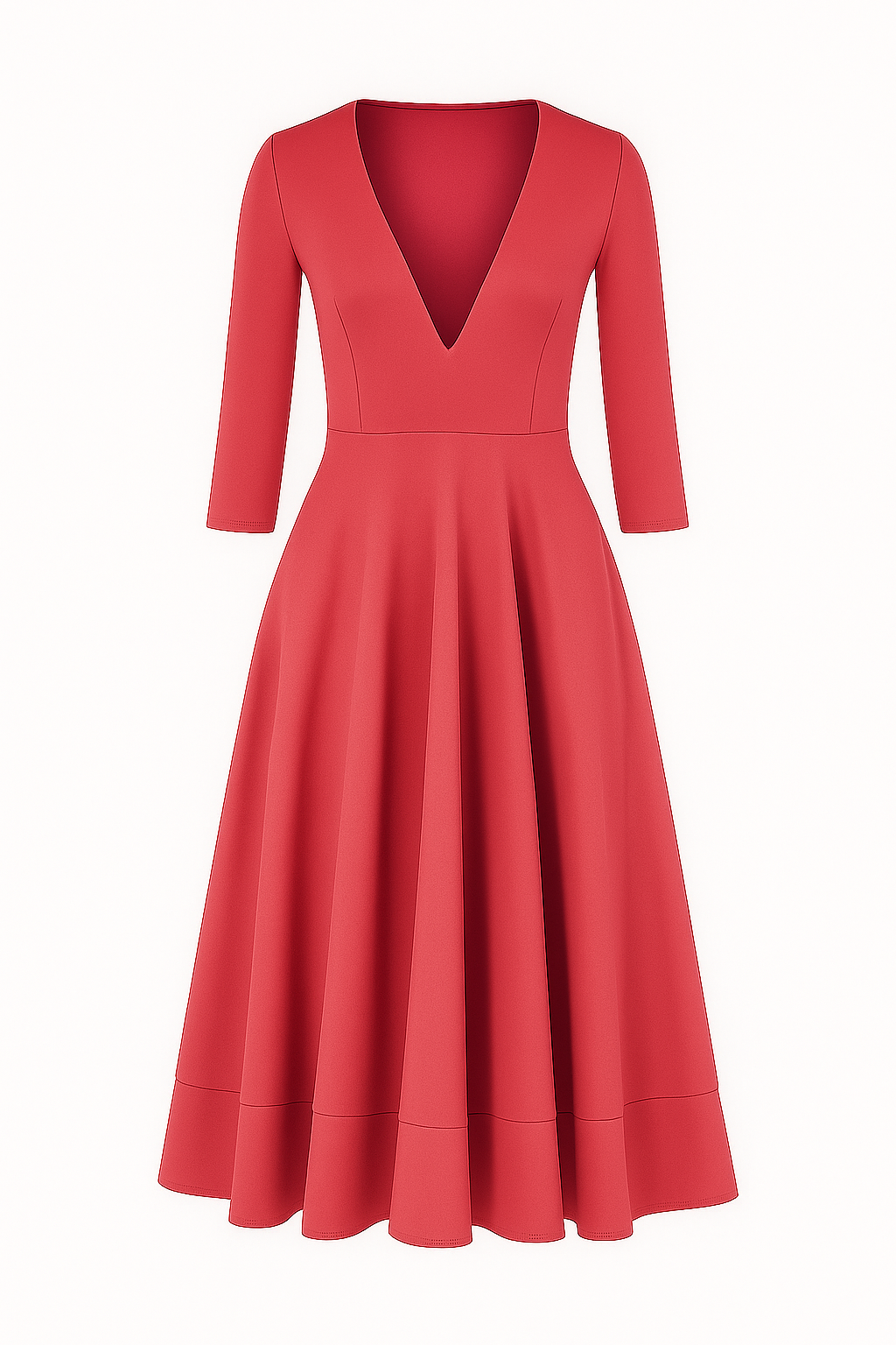 Eleanor | Elegantes Midikleid mit V-Ausschnitt