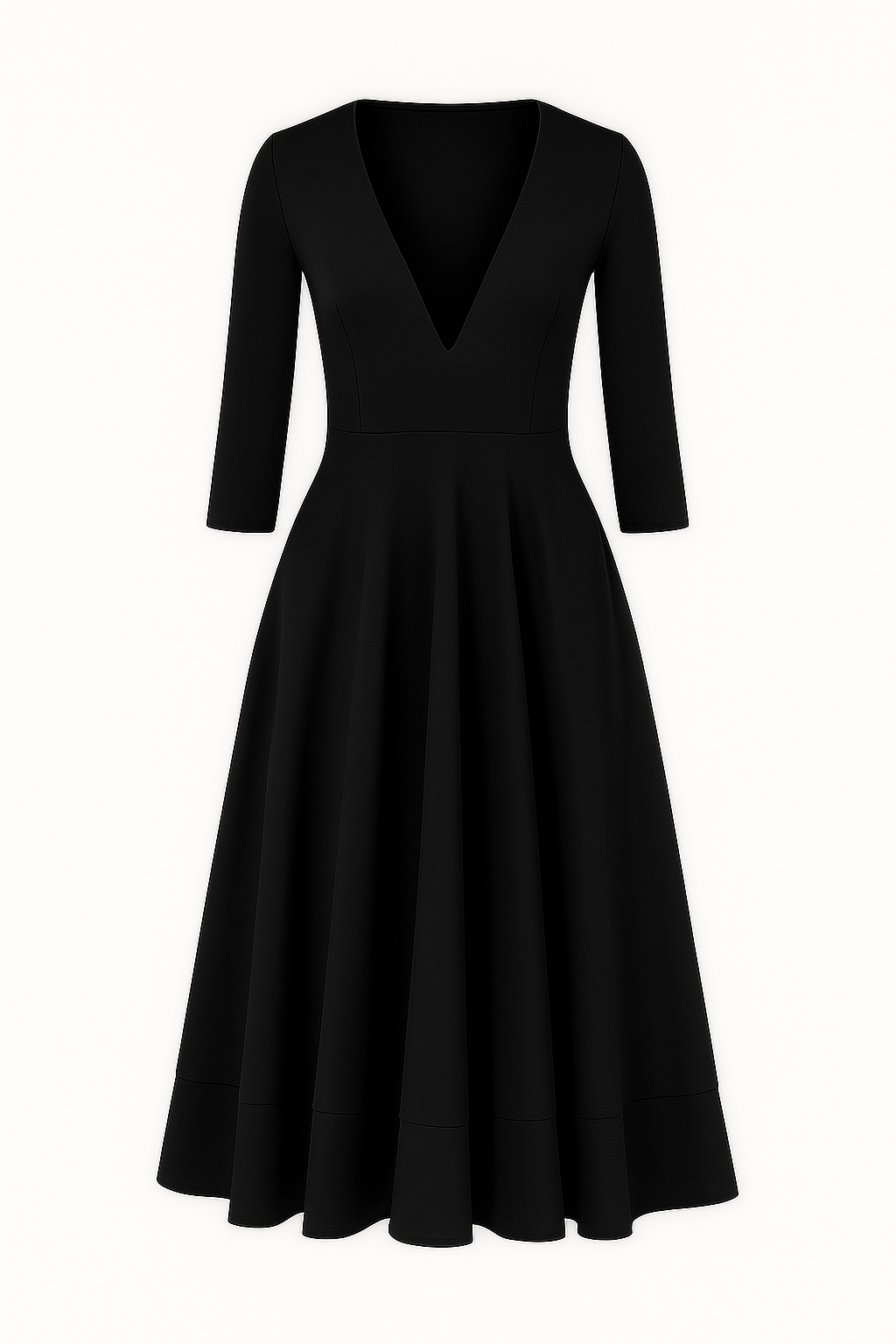 Eleanor | Elegantes Midikleid mit V-Ausschnitt