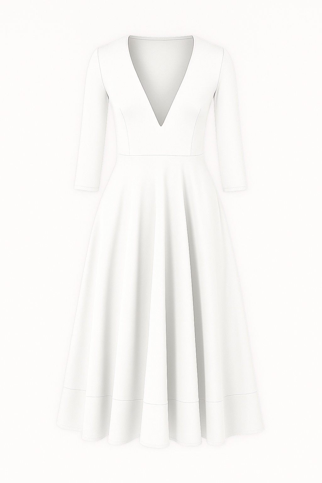 Eleanor | Elegantes Midikleid mit V-Ausschnitt