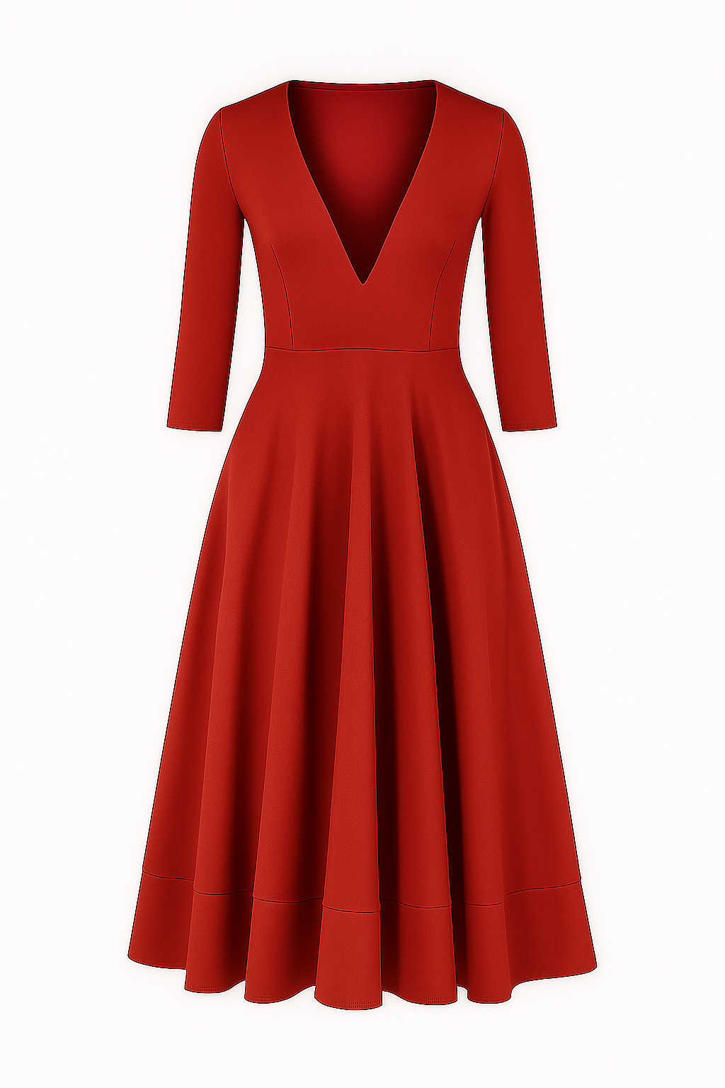 Eleanor | Elegantes Midikleid mit V-Ausschnitt