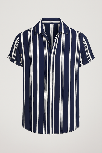 Jonas | Lässiges gestreiftes Button-Up-Hemd