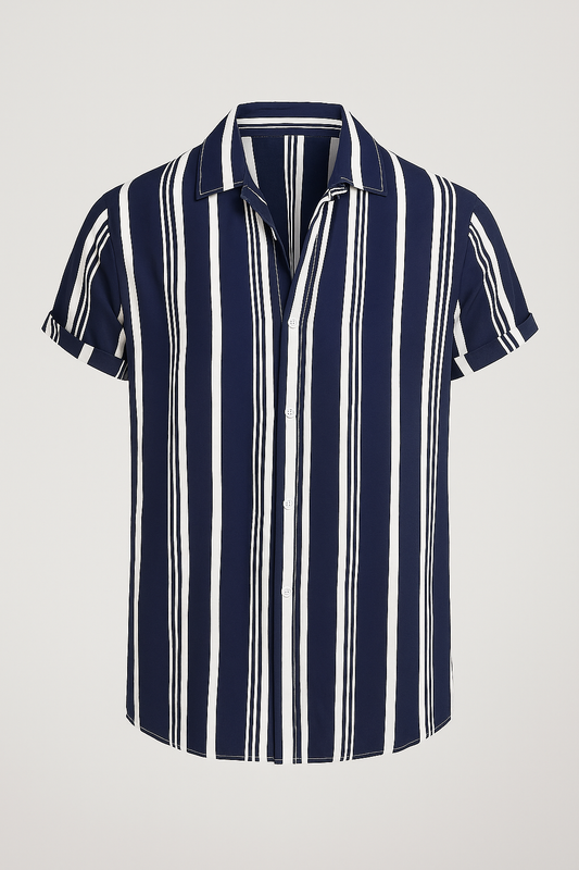 Jonas | Lässiges gestreiftes Button-Up-Hemd