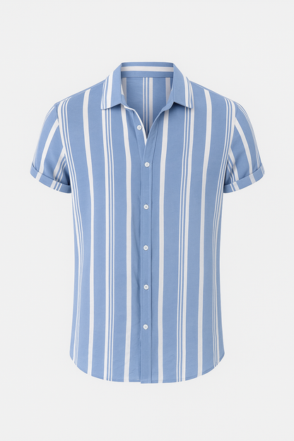 Jonas | Lässiges gestreiftes Button-Up-Hemd