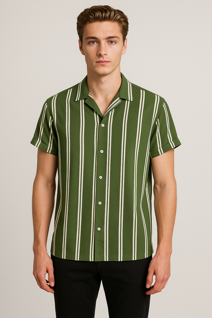 Jonas | Lässiges gestreiftes Button-Up-Hemd