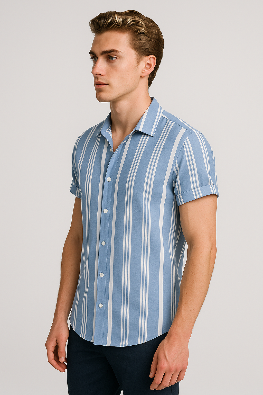 Jonas | Lässiges gestreiftes Button-Up-Hemd