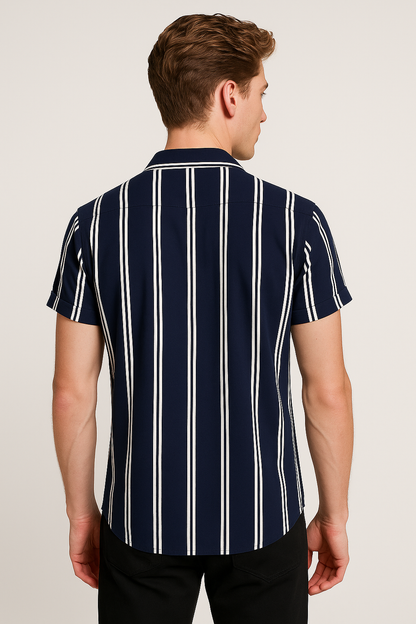 Jonas | Lässiges gestreiftes Button-Up-Hemd