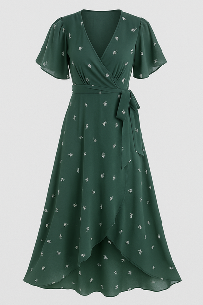 Aleyn | Elegantes Blumenkleid in Midilänge