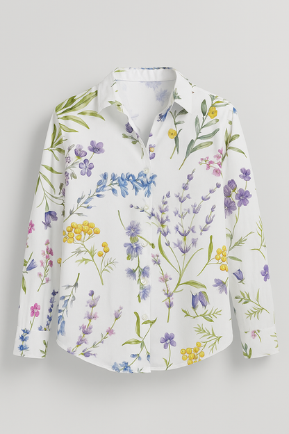 Evain  | Elegante Bluse mit floralen Printdetails
