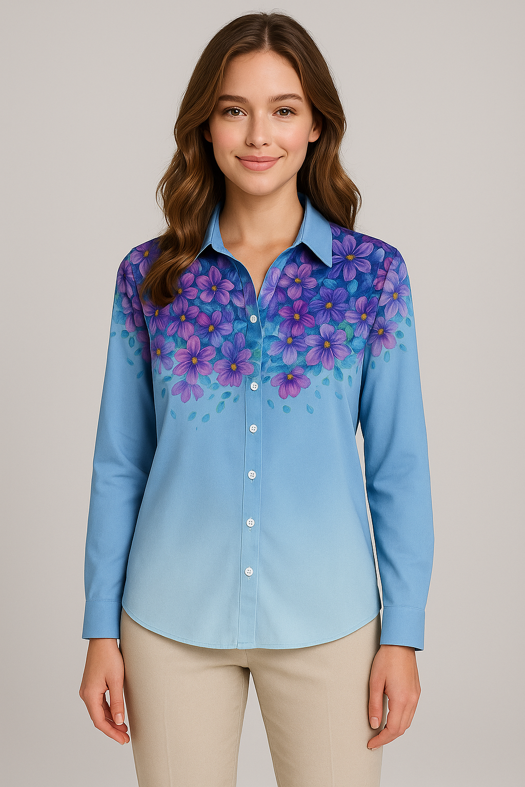 Evain  | Elegante Bluse mit floralen Printdetails