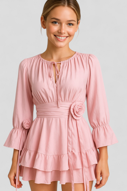 Esther | Romantisches Kurzes Damenkleid für den Sommer