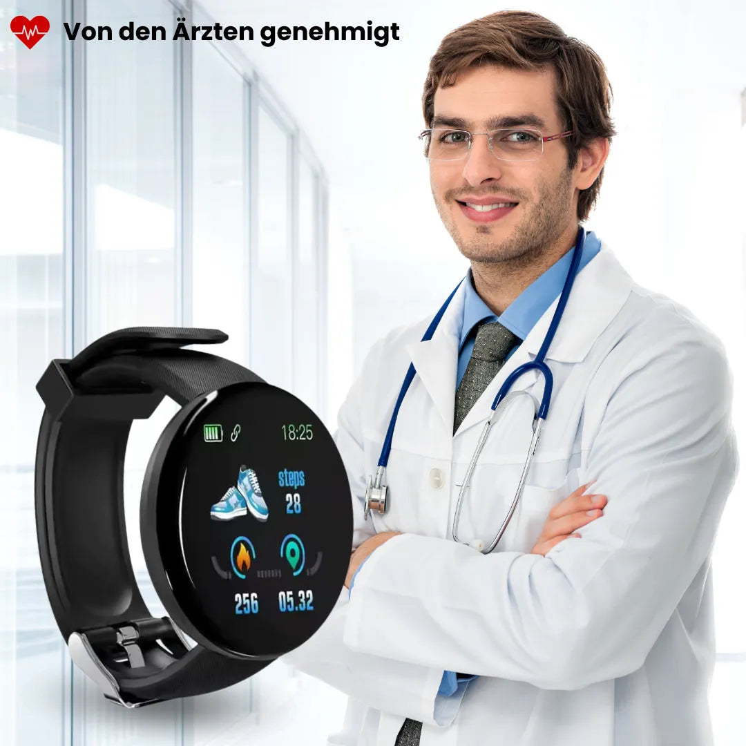HealthFit - Gesundheits u.-Fitness-Smartwatch (2025) - Sonderaktion 1+1 Gratis