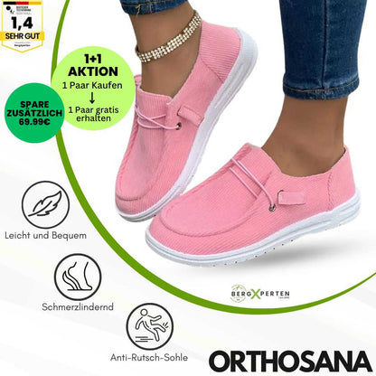 OrthoSana - orthopädische schmerzlindernde Freizeitschuhe für Damen - Sonderaktion 1+1 Gratis