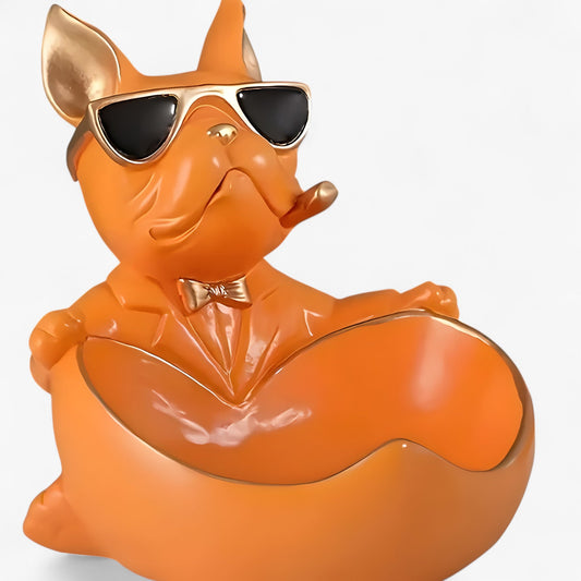 Sander | Schwarze Bulldogge Aufbewahrungsbox für Hausdekoration