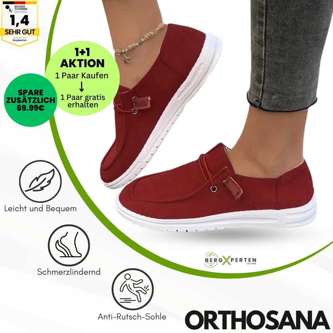 OrthoSana - orthopädische schmerzlindernde Freizeitschuhe für Damen - Sonderaktion 1+1 Gratis