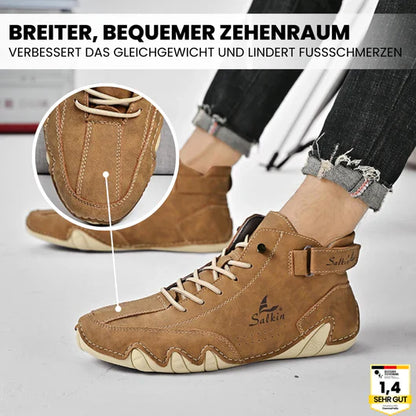 Alpaka - orthopädische, wasserdichte & rutschfeste Leder-Barfußschuhe für sicheres, gelenkschonendes Gehen für Senioren