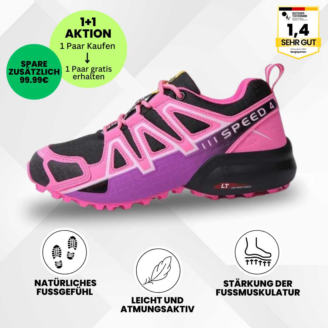 OrthoTrekking IV - ergonomische schmerzlindernde Trekking u.- Wanderschuhe (2025) - Sonderaktion 1+1 Gratis