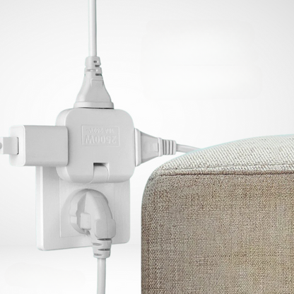 Kompakte und elegante Universalsteckdosenleiste