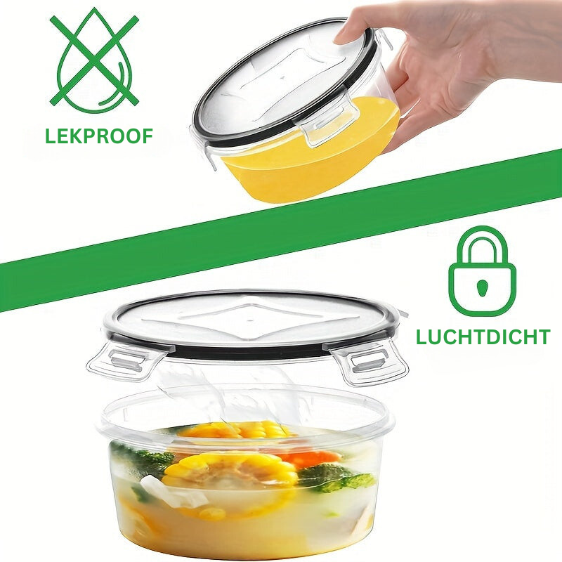 Luftdichte Lebensmittelbehälter mit Schnappverschluss - 12er-Set