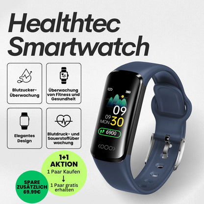 Healthtec Gesundheits-Smartwatch zur Überwachung vom Blutzucker - Sonderaktion 1+1 Gratis