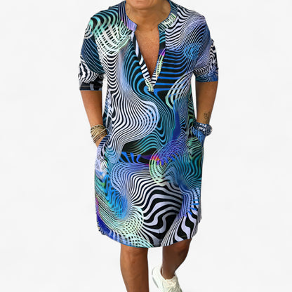 Katherine | Dehnbares Kleid mit V-Ausschnitt für Frauen