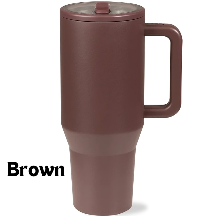 HydroMax™ | Isolierter 40-oz-Trinkbecher mit Griff und ausklappbarem Gummistrohhalm