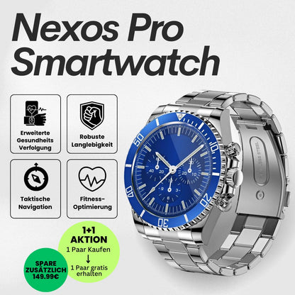 Nexos Pro Smartwatch - Unzerstörbare Militär-Gesundheitsuhr (2025) - Sonderaktion 1+1 Gratis