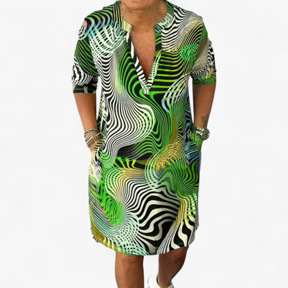 Katherine | Dehnbares Kleid mit V-Ausschnitt für Frauen