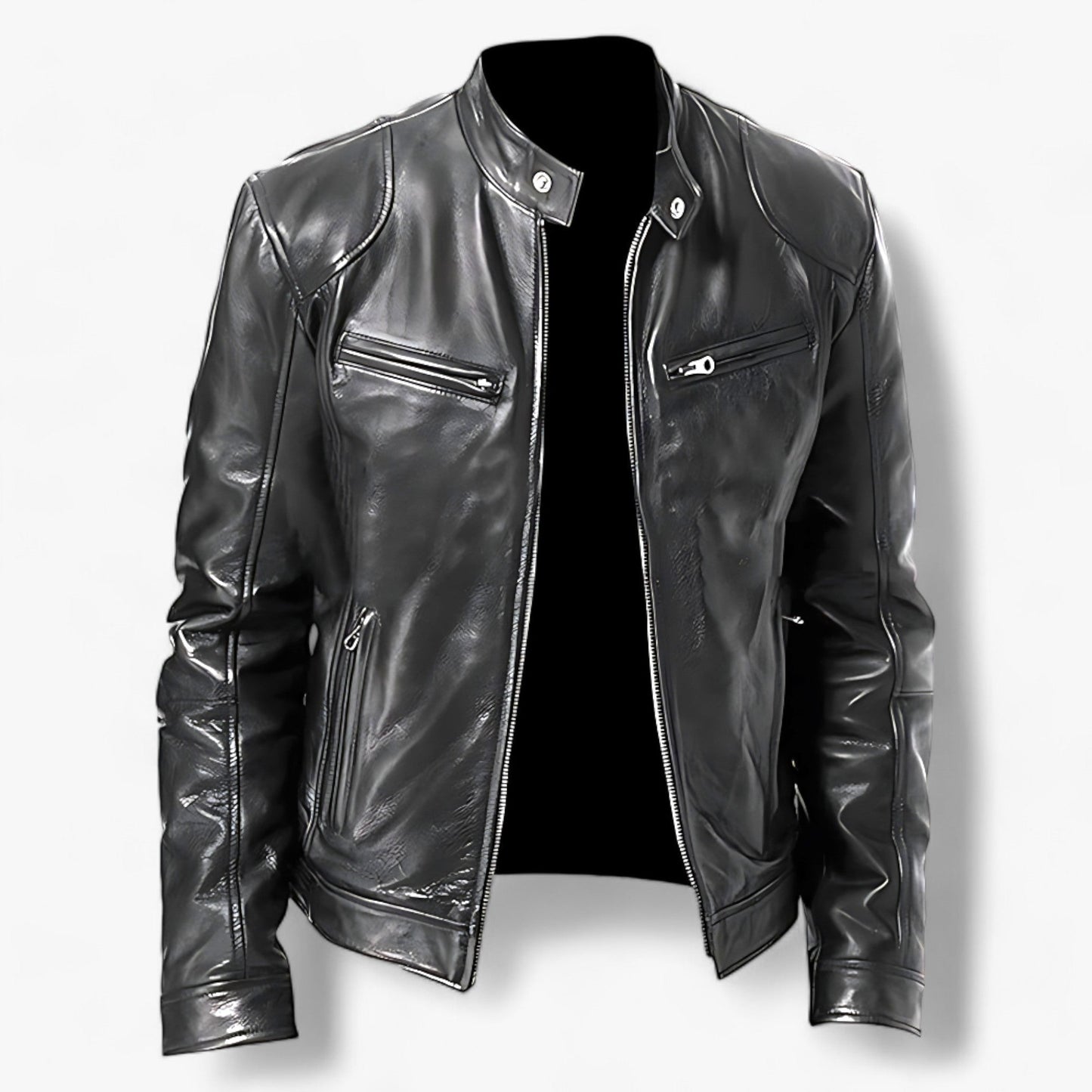 Basile | Lederjacke für Männer für Motorrad - Slim Fit und Windschutz