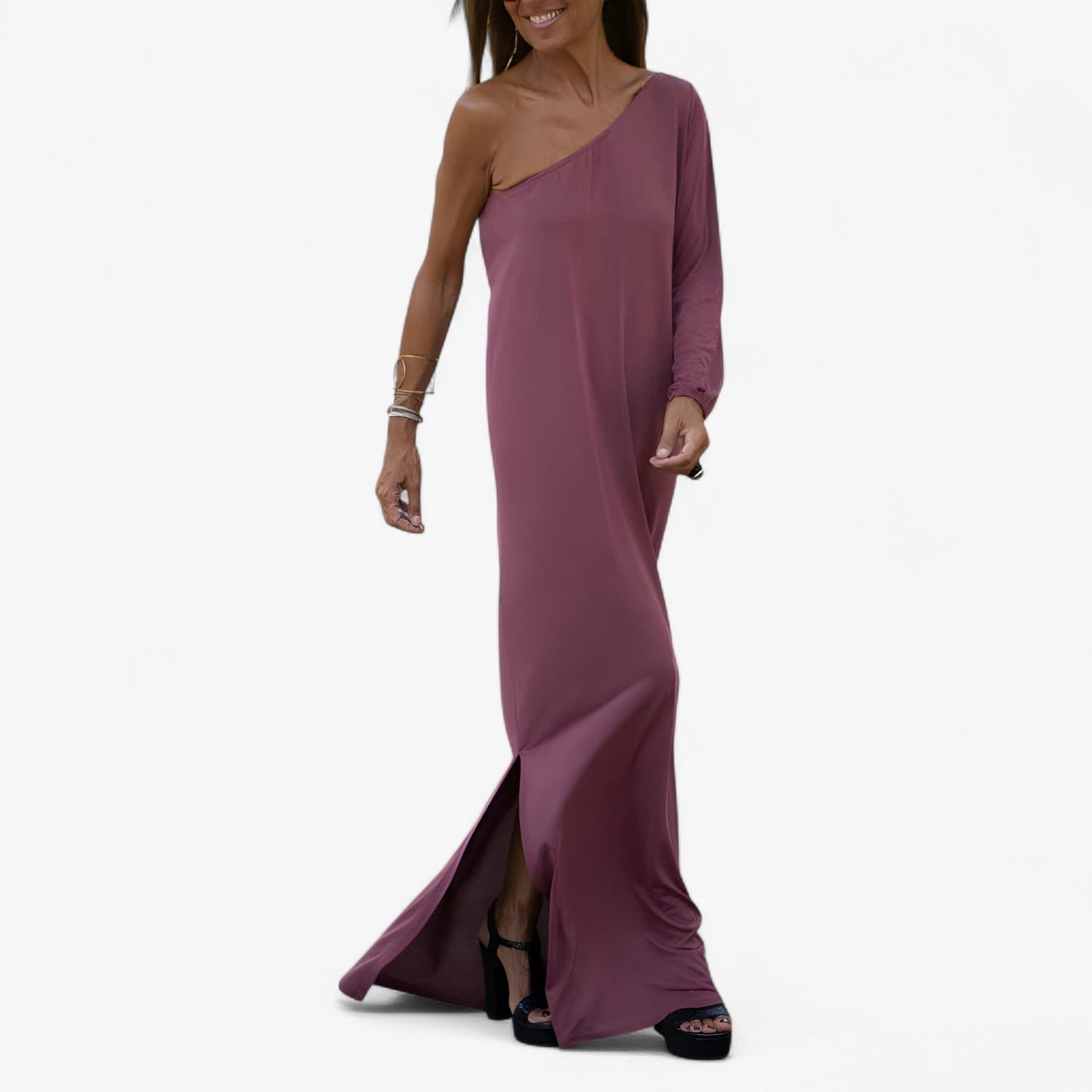 Anika | Ein-Knopf Schulterkleid