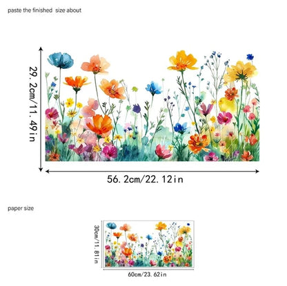BloomLite™ - Floraler Nachbarschaftsfensteraufkleber mit bunten Blumen