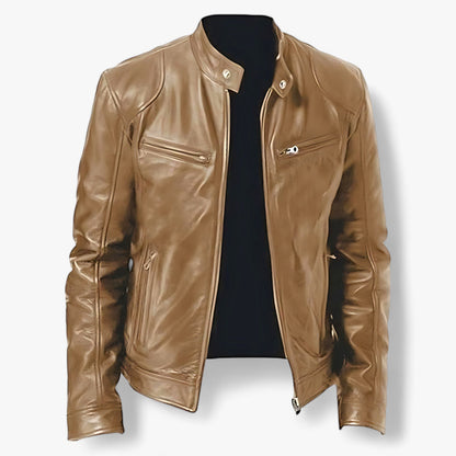 Basile | Lederjacke für Männer für Motorrad - Slim Fit und Windschutz
