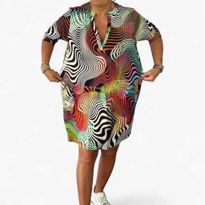 Katherine | Dehnbares Kleid mit V-Ausschnitt für Frauen