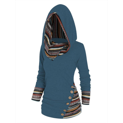 Lässiger Damen Kapuzenpullover mit Tribal-Muster – Tavira