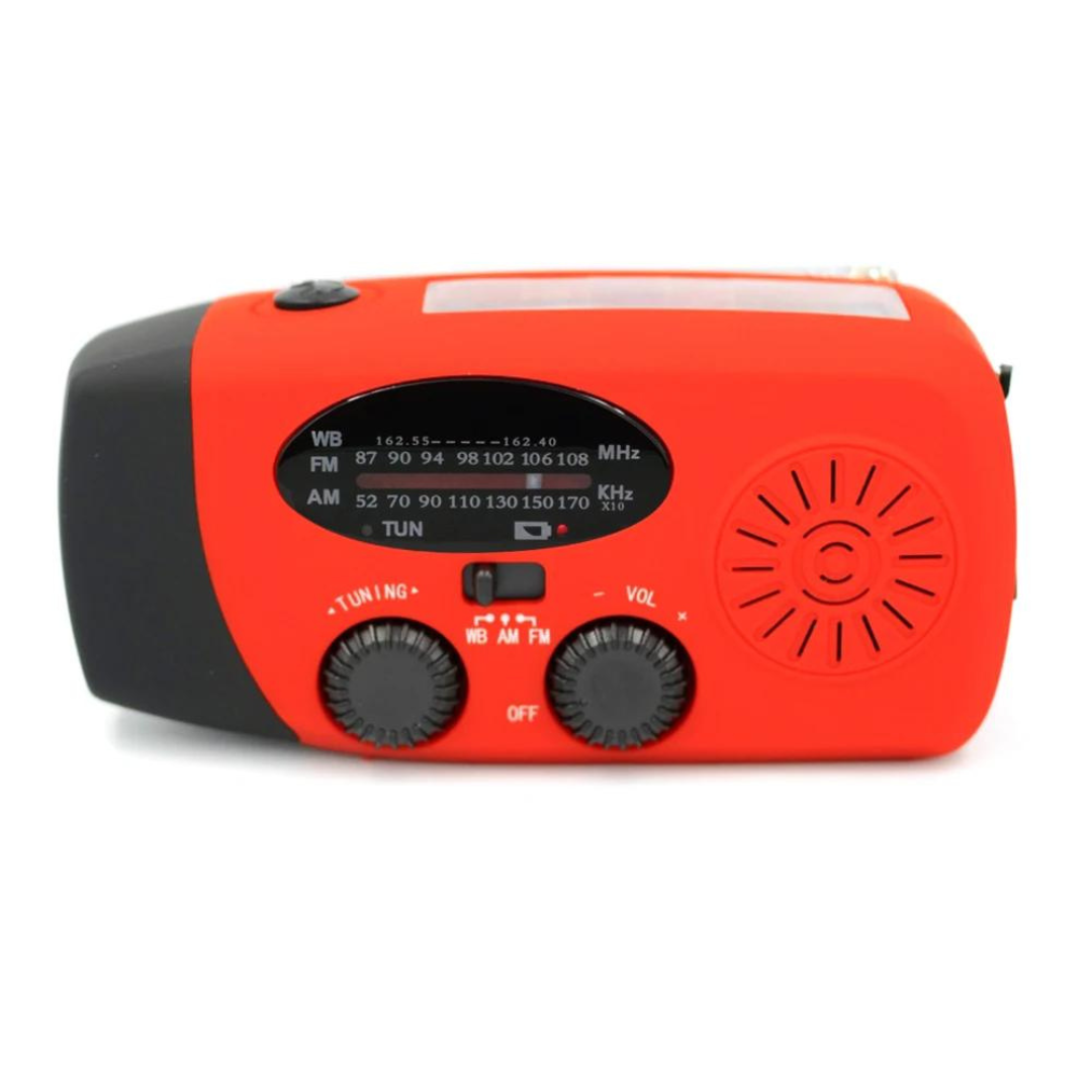SolarSafe - Notfallradio & Taschenlampe mit Solar- und Handaufladung!