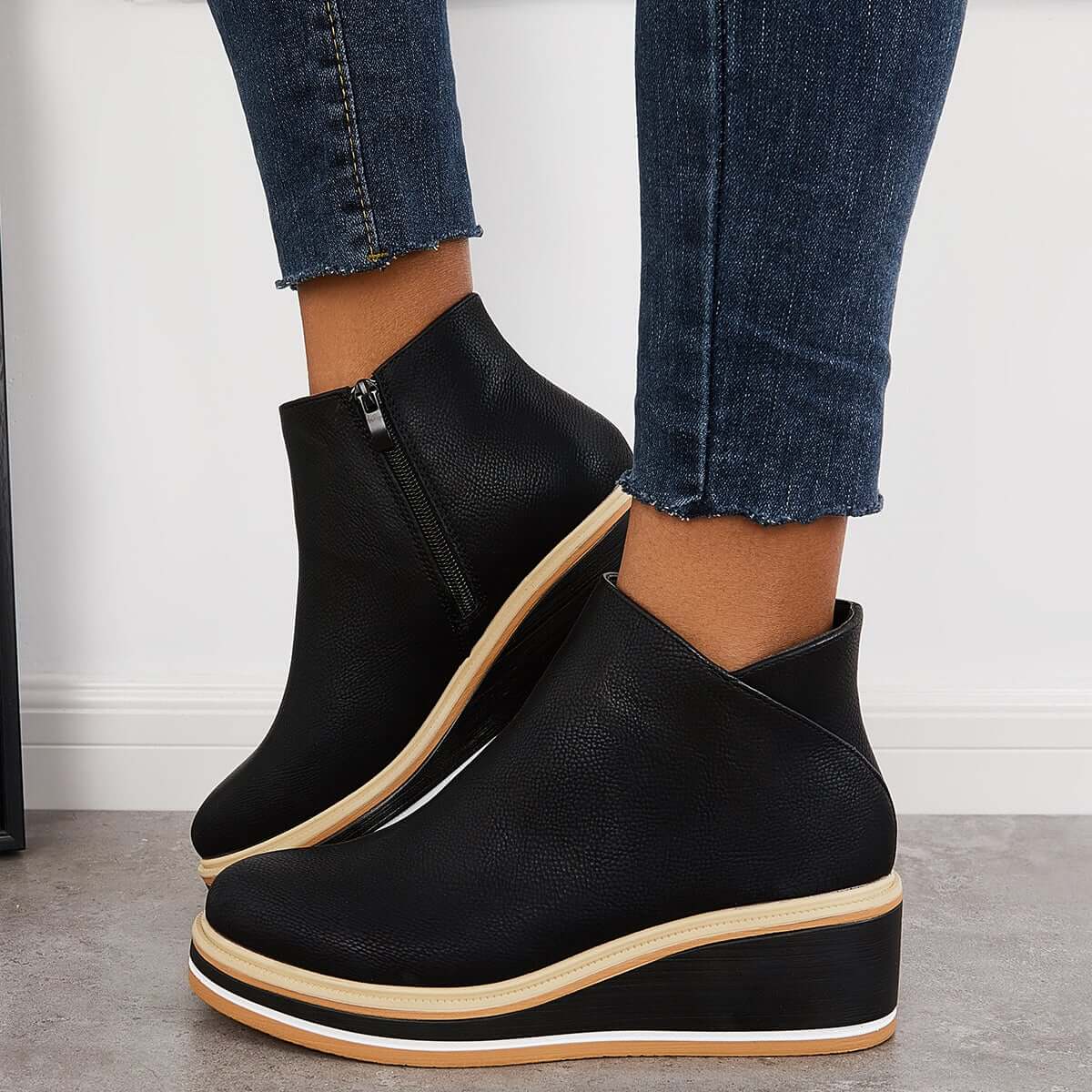 Stilvoller Keilabsatz-Stiefel – Mila