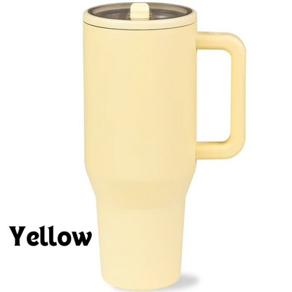 HydroMax™ | Isolierter 40-oz-Trinkbecher mit Griff und ausklappbarem Gummistrohhalm