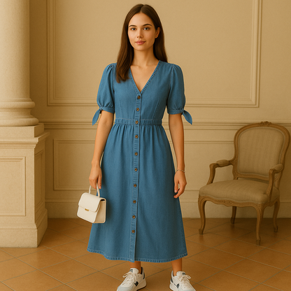 Demmy | Skinnerndes Kleid aus Denim