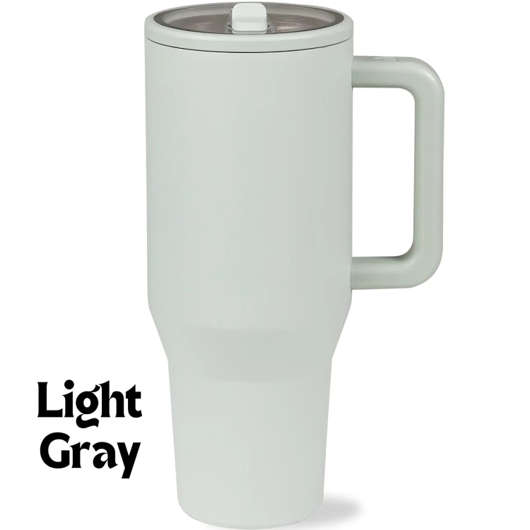 HydroMax™ | Isolierter 40-oz-Trinkbecher mit Griff und ausklappbarem Gummistrohhalm