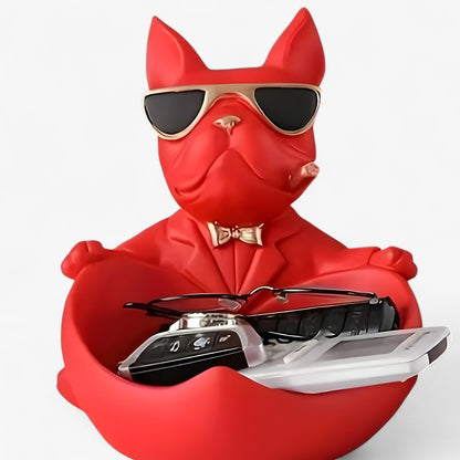 Sander | Schwarze Bulldogge Aufbewahrungsbox für Hausdekoration