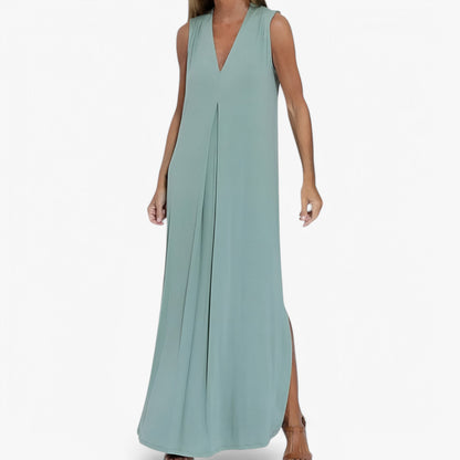 Helen | Langes Kleid mit Gratis-Cardigan - Elegant und bequem