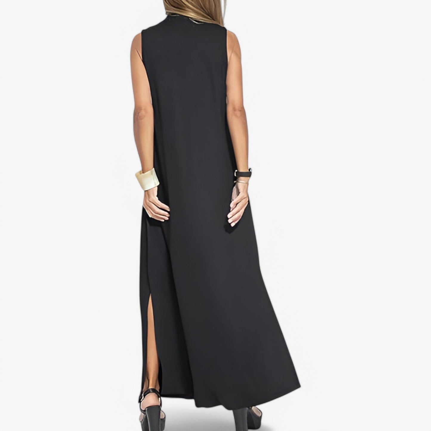 Helen | Langes Kleid mit Gratis-Cardigan - Elegant und bequem