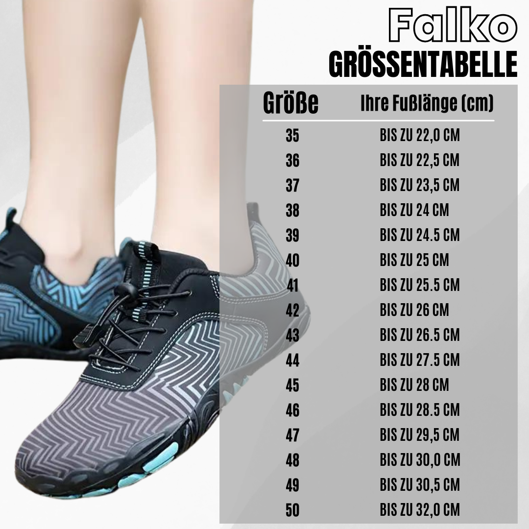 FALKO - ergonomische, schmerzlindernde & wasserabweisende Barfußschuhe für Schwangerschaft & Nachgeburt