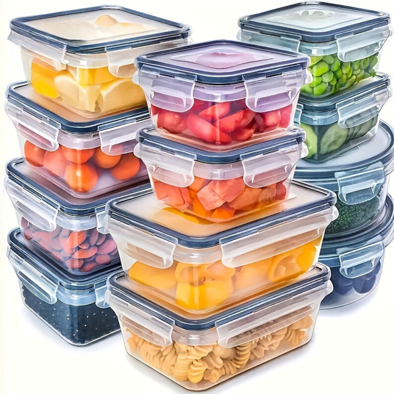 Luftdichte Lebensmittelbehälter mit Schnappverschluss - 12er-Set